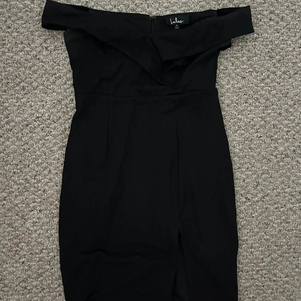 Lulus Classic Glam Black Off-the-Shoulder Bodycon Dress - Picture 7 of 8